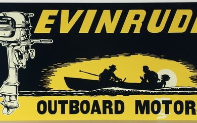 A VERY GOOD EVINRUDE OUTBOARD MOTORS ADVERTISING SIGN