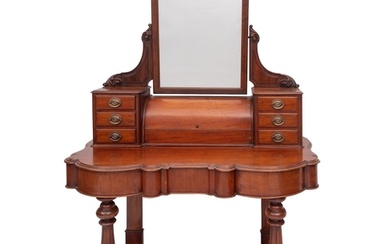 A Victorian mahogany dressing table, late 19th century; with...