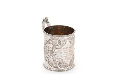 A Victorian silver christening mug