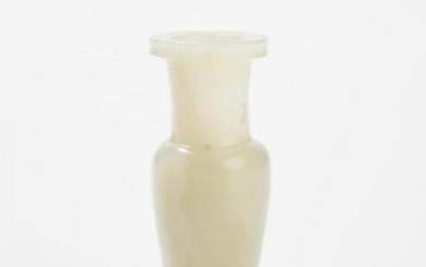 A White Jade Incense Tool Vase, Qing Dynasty, 18th/19th