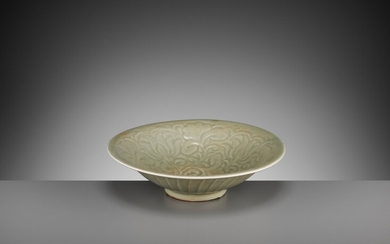A YAOZHOU CARVED CELADON ‘LOTUS’ BOWL, NORTHERN SONG DYNASTY