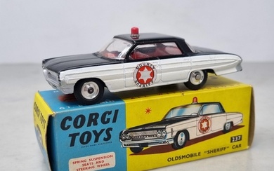 A boxed Corgi Toys No.237 Oldsmobile Sheriff Car, Nr M-M, bo...