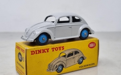 A boxed Dinky Toys No.181 grey Volkswagen, Nr M-M, box Ex