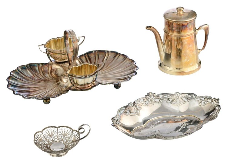 A charming lot of silver-plated tableware