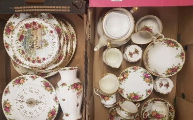 A collection of Royal Albert Old Country Rose Patterned Tea ...