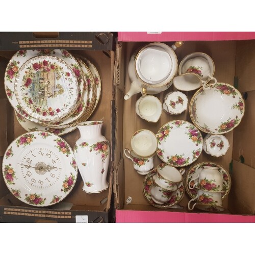 A collection of Royal Albert Old Country Rose Patterned Tea ...