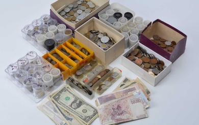 A collection of modern World coinage