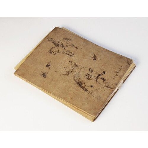 A common place book or sketchbook, late 19th/early 20th cent...