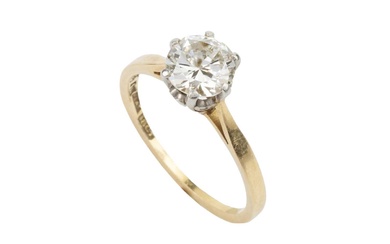 A diamond solitaire ring, the brilliant cut stone of approx...