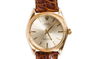 A fourteen karat gold and stainless steel wristwatch, Oyster Perpetual Superlative Chronometer, Rolex