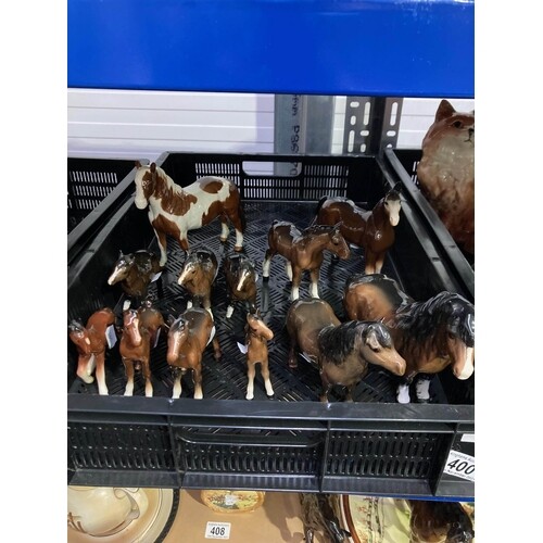 A group of Beswick ponies (12)