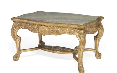 SOLD. A large Royal Danish giltwood centre table. Late 19th century. H. 78 cm. W. 153 cm. W. 104 cm. – Bruun Rasmussen Auctioneers of Fine Art