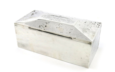 A late-Victorian presentation silver cigar box