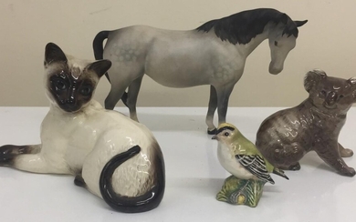A mixed lot of three Beswick figures (Grey Horse;...