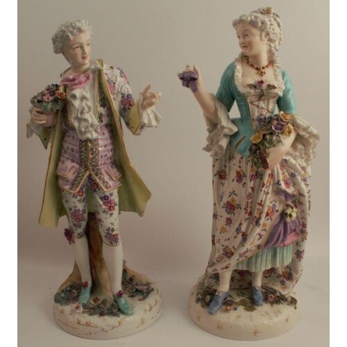 A pair of 19th century Samson of Paris porcelain figures, of...