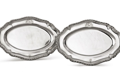 A pair of George III silver meat dishes, Joseph Craddock and William Reid, London, 1813