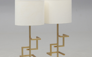 A pair of Italian table lamps, contemporary.