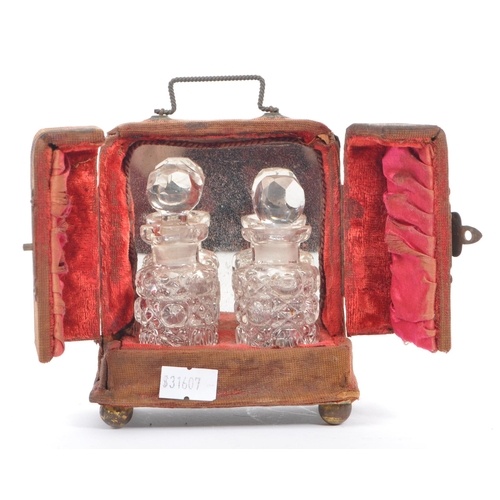 A pair of Victorian / early 20th Century cased glass perfume...