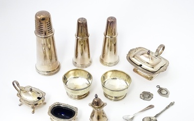A quantity of silver plate items to include cruets, etc. to ...