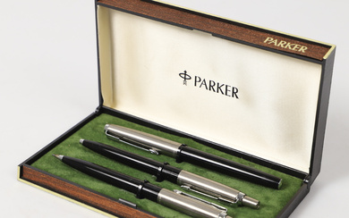 A set of three Parker pens, 20th century.