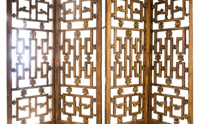A set of wooden screens, late Qing dynasty/Republic of China