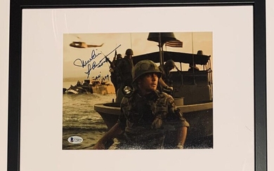 SOLD. A signed colour still photograph of the American actor Martin Sheen in the motion picture "Apocalypse Now" from 1979. Photo size 20 x 25 cm. Framed. – Bruun Rasmussen Auctioneers of Fine Art