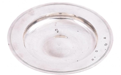 A silver 'Armada' dish by Heming & Co. Ltd