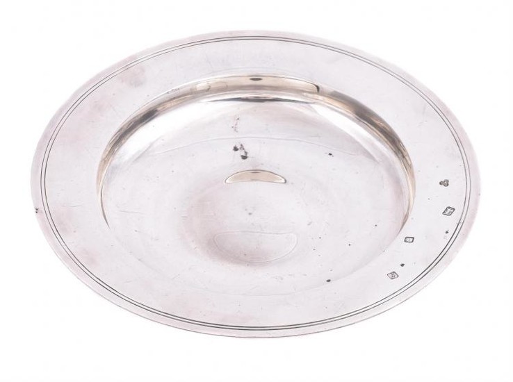 A silver 'Armada' dish by Heming & Co. Ltd