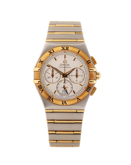 A wristwatch of 18k gold and steel. Model Constellation, ref. 12423000. Quartz...