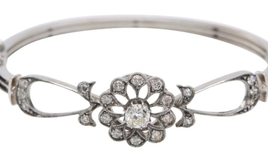 AN ANTIQUE DIAMOND BANGLE BY WENDT