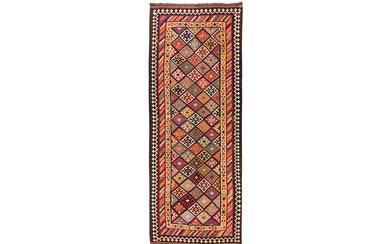AN ANTIQUE NORTH-WEST PERSIAN KILIM RUNNER
