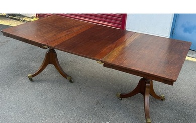 AN EARLY 19TH CENTURY EXTENDABLE DINING TABLE, Possibly a ...