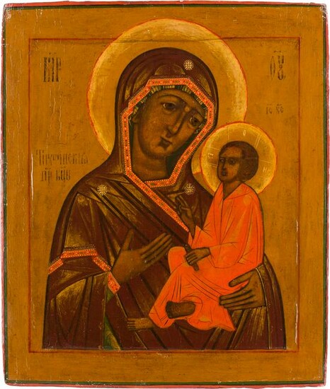 AN ICON SHOWING THE TIKHVINSKAYA MOTHER OF GOD Russian