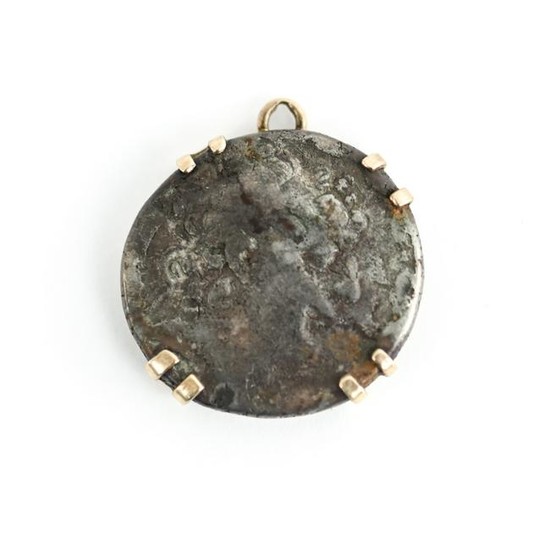 ANCIENT GREEK COIN IN GOLD SETTING