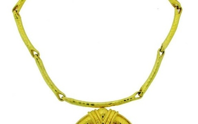 ANDREW CLUNN Yellow Gold NECKLACE PENDANT PIN BROOCH