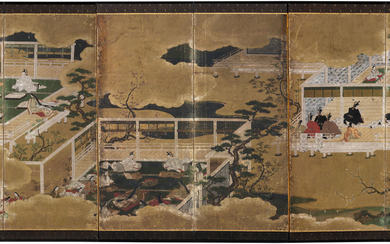 ANONYMOUS (17TH CENTURY), Three Scenes from the Tale of Genji
