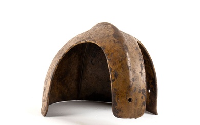 AUSTRIA, Empire Protective cuirass for dragon helmet steel with holes to fix it to the...