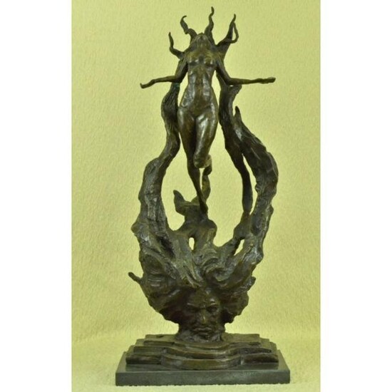 Abstract Greek Mythology, Medusa Bronze Sculpture