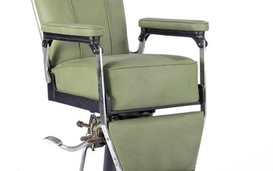 Adjustable metal barber chair
