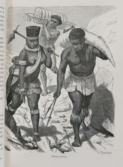 Africa - BURTON (Captain). Trip to the great lakes of East Africa. Paris, Hachette, 1862.