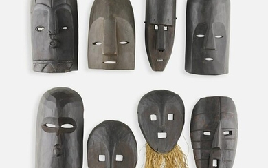 African, Collection of eight masks