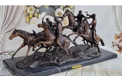 After Remington, Large Size Old Dragoons Western Bronze
