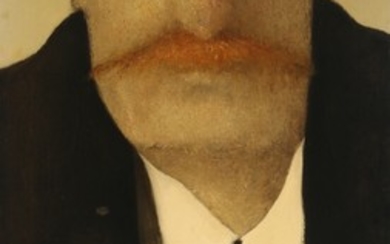 Albert Bertelsen: “Handelsmand”. Signed Albert Bertelsen and on the reverse 1971. Oil on canvas. 130×60 cm.