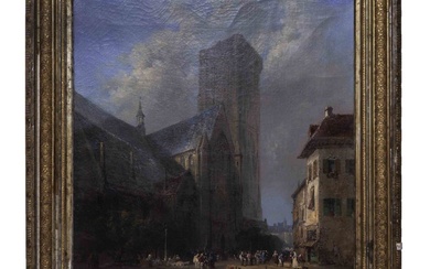 Alexandre Defaux, English Landscape, Oil on Canvas
