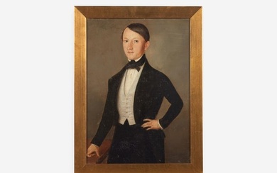 American School 19th century, Portrait of a Young Man