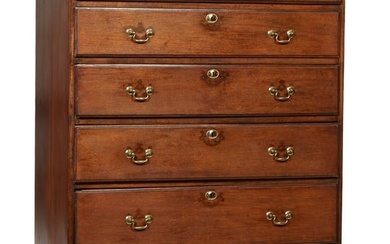 American Walnut Tall Chest of Drawers, 18th c., H.- 64 3/4 in., W.- 39 in., D.- 21 in.