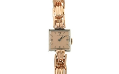 An Art Deco Rolex Watch in 14K Rose Gold