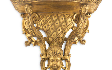 An English Carved Giltwood Wall Bracket
