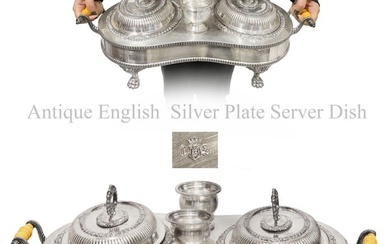 An English Silver-Plated Server Dish Centerpiece, Hallmarked
