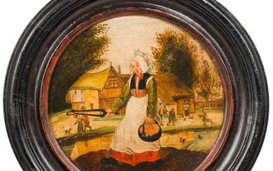 An Flemish old master genre-painting with a peasant